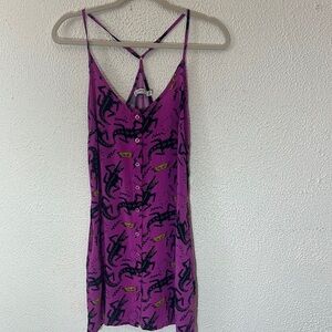 Obey Vibrant Purple Graphic Dress